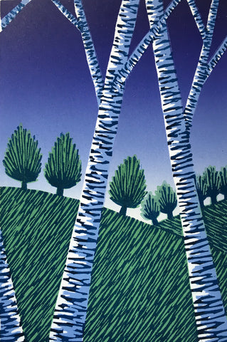 Hilltop Trees and Birches
