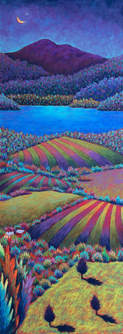 Evening Fields Over Lake Champlain