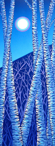 Full Moon Birches