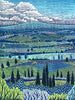 Italian Landscape I woodcut print by Daryl Storrs