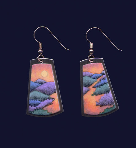 Sunset Receding Mountains and Water