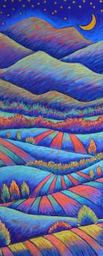 Blue Fields in Soft Moonlight