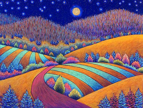 Warm Fields in Full Moonlight